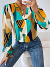 Geometric Print Long Sleeve Shirt