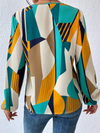 Geometric Print Long Sleeve Shirt