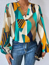 Geometric Print Long Sleeve Shirt