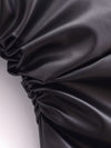 Slim Fit Pleated Leather Top