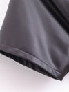 Slim Fit Pleated Leather Top