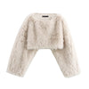 Long Sleeve Fur Effect Top